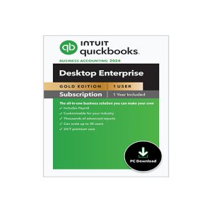 Intuit QuickBooks Desktop Enterprise Gold 2024 1 user, 1-Year Subscription [PC Download]