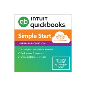 Intuit QuickBooks Online Simple Start 2024 1-Year Subscription [PC/Mac]